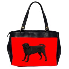 BR Black Labrador Retriever Dog Gifts Oversize Office Handbag (Two Sides) from UrbanLoad.com Back
