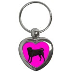 BP Black Labrador Retriever Dog Gifts Key Chain (Heart)