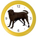 BW Chocolate Labrador Retriever Dog Gifts Color Wall Clock