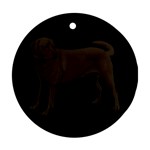 BB Chocolate Labrador Retriever Dog Gifts Ornament (Round)