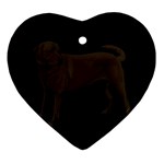 BB Chocolate Labrador Retriever Dog Gifts Ornament (Heart)