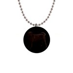 BB Chocolate Labrador Retriever Dog Gifts 1  Button Necklace