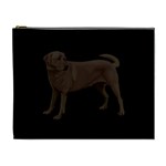 BB Chocolate Labrador Retriever Dog Gifts Cosmetic Bag (XL)