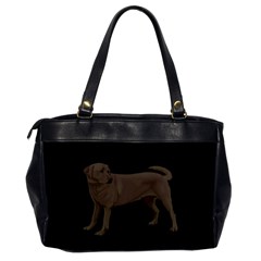 BB Chocolate Labrador Retriever Dog Gifts Oversize Office Handbag (Two Sides) from UrbanLoad.com Back