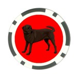 Chocolate Labrador Retriever Dog Gifts BR Poker Chip Card Guard (10 pack)