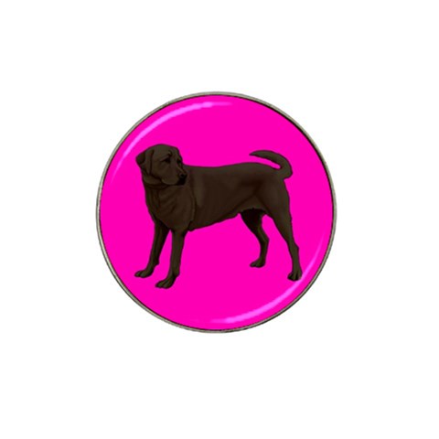 Chocolate Labrador Retriever Dog Gifts BP Hat Clip Ball Marker from UrbanLoad.com Front