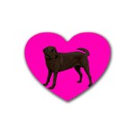 Chocolate Labrador Retriever Dog Gifts BP Heart Coaster (4 pack)