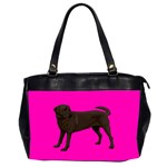 Chocolate Labrador Retriever Dog Gifts BP Oversize Office Handbag (Two Sides)