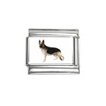 German Shepherd Alsatian Dog Gifts BW Italian Charm (9mm)