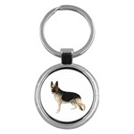 German Shepherd Alsatian Dog Gifts BW Key Chain (Round)
