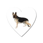 German Shepherd Alsatian Dog Gifts BW Magnet (Heart)