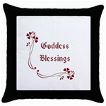 Goddess Blessings Throw Pillow Case (Black)