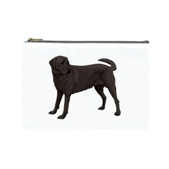 BW Black Labrador Retriever Dog Gifts Cosmetic Bag (Large) from UrbanLoad.com Front
