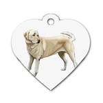 Yellow Labrador Retriever Dog Tag Heart (Two Sides)