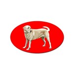 Yellow Labrador Retriever Sticker Oval (10 pack)