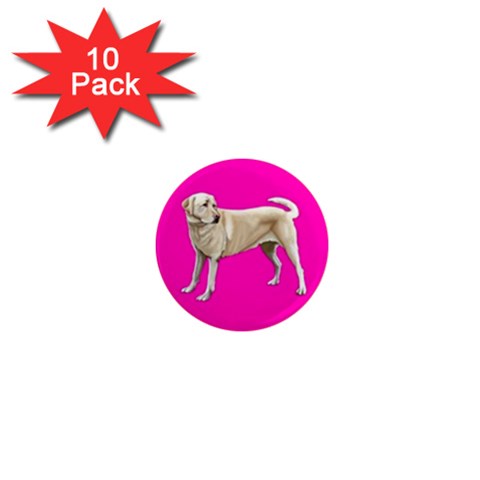 Yellow Labrador Retriever 1  Mini Magnet (10 pack)  from UrbanLoad.com Front