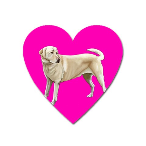 Yellow Labrador Retriever Magnet (Heart) from UrbanLoad.com Front
