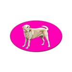 Yellow Labrador Retriever Sticker Oval (10 pack)