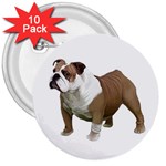 British Bulldog Gifts BW 3  Button (10 pack)