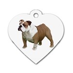 British Bulldog Gifts BW Dog Tag Heart (Two Sides)