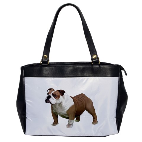 British Bulldog Gifts BW Oversize Office Handbag (One Side) from UrbanLoad.com Front