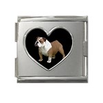 British Bulldog Gifts BB Mega Link Heart Italian Charm (18mm)
