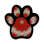 Red Flower Magnet (Paw Print)