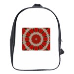 Red Flower School Bag (Large)