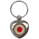Red Center Doily Key Chain (Heart)