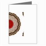 Red Center Doily Greeting Card