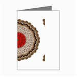 Red Center Doily Mini Greeting Card