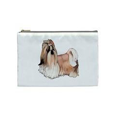 Shih Tzu Dog Gifts BW Cosmetic Bag (Medium) from UrbanLoad.com Front