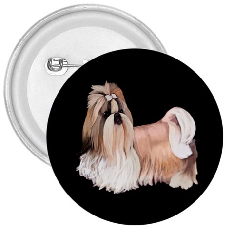 Shih Tzu Dog Gifts BB 3  Button from UrbanLoad.com Front