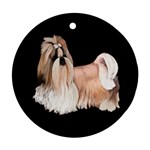 Shih Tzu Dog Gifts BB Round Ornament (Two Sides)