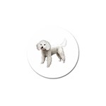 White Poodle Dog Gifts BW Golf Ball Marker