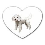 White Poodle Dog Gifts BW Mousepad (Heart)
