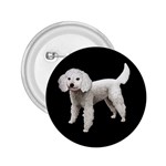 White Poodle Dog Gifts BB 2.25  Button