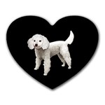 White Poodle Dog Gifts BB Mousepad (Heart)