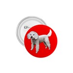 White Poodle Dog Gifts BR 1.75  Button