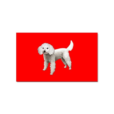 White Poodle Dog Gifts BR Sticker (Rectangular) from UrbanLoad.com Front