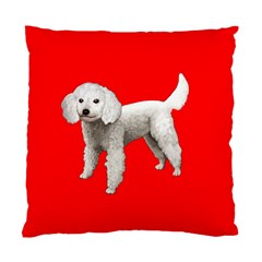 White Poodle Dog Gifts BR Cushion Case (Two Sides) from UrbanLoad.com Back