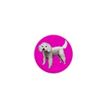 White Poodle Dog Gifts BP 1  Mini Magnet