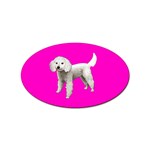 White Poodle Dog Gifts BP Sticker Oval (10 pack)