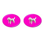 White Poodle Dog Gifts BP Cufflinks (Oval)