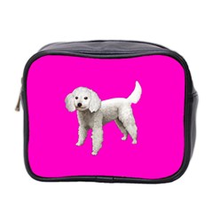White Poodle Dog Gifts BP Mini Toiletries Bag (Two Sides) from UrbanLoad.com Front