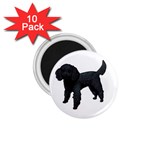 Black Poodle Dog Gifts BW 1.75  Magnet (10 pack) 