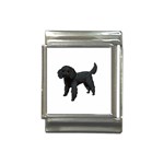 Black Poodle Dog Gifts BW Italian Charm (13mm)