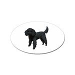 Black Poodle Dog Gifts BW Sticker Oval (10 pack)