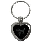 Black Poodle Dog Gifts BB Key Chain (Heart)