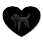 Black Poodle Dog Gifts BB Mousepad (Heart)